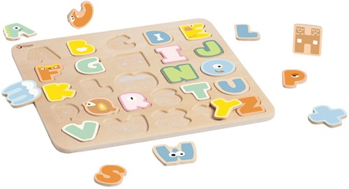 Classic World houten alfabet puzzel educatief speelgoed 27 stukjes-2