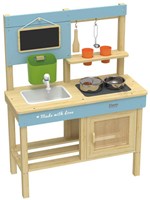 Classic World houten buitenkeuken speelkeuken met accessoires 7-delig-3