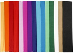 Creativ Company crêpepapier knutselset basiskleuren 15 vellen multicolor