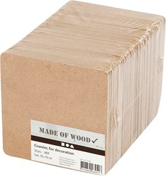 Creativ Company onderzetters MDF 10x10 cm 50 stuks decoratie