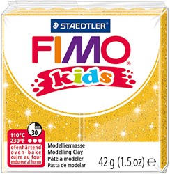 Fimo Kids boetseerklei 42g Glitter Goud - 112