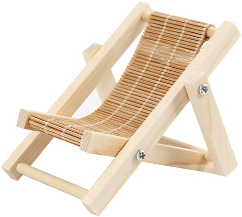 Creativ Company houten mini strandstoel decoratie voor knutselen en poppenhuis-2