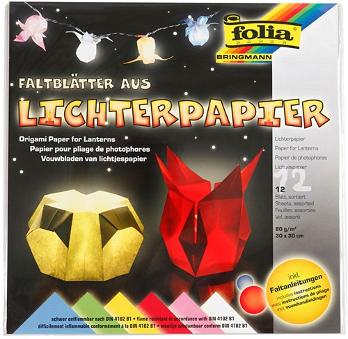 Creativ Company lantaarnpapier knutselpapier 30x30 cm multikleuren 12 vellen