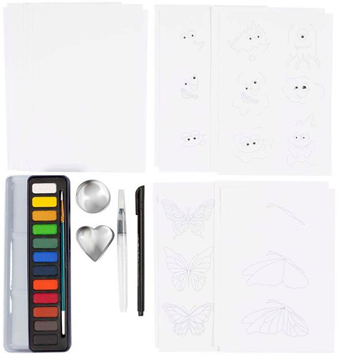 Creativ Company aquarel hobbyset voor kinderen schilderen en creatief spelen-2