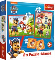 Paw Patrol puzzel en memory spel - 30 en 48 stukjes karton
