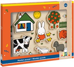 Bambolino Toys houten puzzel Nijntje boerderij educatief speelgoed