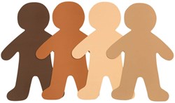 Colorations - Grote Mensen Vormen karton knutselset 24 stuks multicultureel