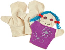 Colorations handpoppen knutselset - versier je eigen poppen, 12 stuks