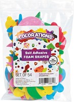Colorations - Zelfklevende foam vormen knutselset 54 stuks kleurrijk