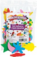 Colorations - Zelfklevende foam vormen knutselset 54 stuks kleurrijk-2