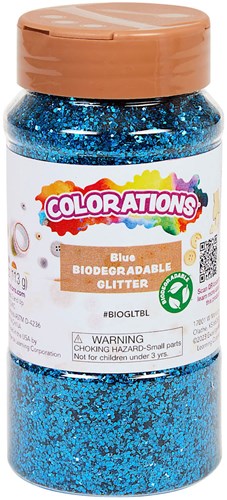 Colorations - Biologisch Afbreekbare Glitter Blauw 113 gram milieuvriendelijk knutselen