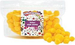 Colorations - Gele pompons knutselmateriaal 100 stuks kunststof