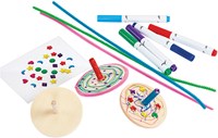 Colorations houten tollen set - 24 stuks creatief speelgoed voor kinderen-2