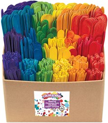 Colorations - Houten Knutselstokjes Klaslokaal Pakket 1200 stuks creatief