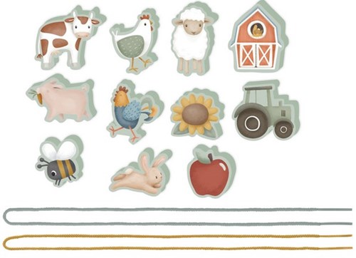 Little Dutch houten rijgkralen Little Farm - educatief speelgoed boerderij