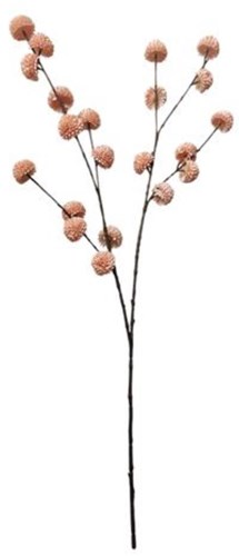 Roberts Collection kunsttak pompom zalm 100cm decoratie tak