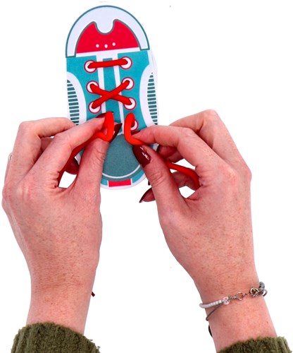 Ses educatief speelgoed Ik leer veters strikken schoen foam-3