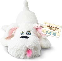 Basic Fun knuffelhond pluche - Pound Puppies Weighted Snuggles wit hondje-3