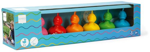 SCRATCH Set Van 6 Kermiseendjes - Regenboog