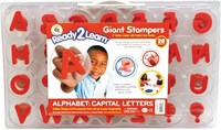 Eduplay stempelset alfabet rood - 30 stuks - educatief speelgoed