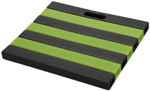 Kniemat 35 x 30 cm zwart/groen