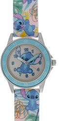 Accutime kinderhorloge Stitch leren klokkijken blauw analoog horloge
