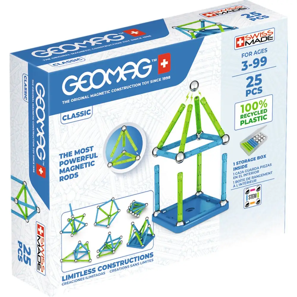 Geomag bouwset Classic Green Line 25 stuks magnetisch speelgoed