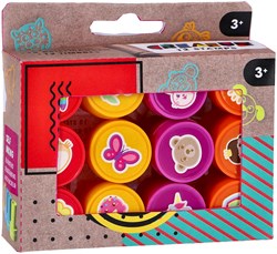 Creafun stempels creatieve set 12 stuks met inktkussen voor kinderen