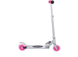 Alert kinderstep aluminium roze - verstelbaar en inklapbaar