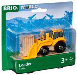 Brio frontlader speelgoedvoertuig met magnetische lading voor treinbaan