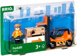 Brio vorkheftruck speelgoedvoertuig - oranje - magnetisch hijssysteem
