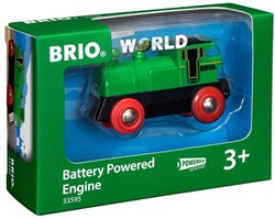 Brio Groene locomotief op batterijen - speelgoed trein 33595