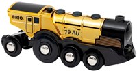 Brio speelgoedtrein Mighty Gold actie locomotief met licht en geluid-3