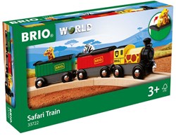 Brio Safari trein met safari dieren - kleurrijk houten speelgoed