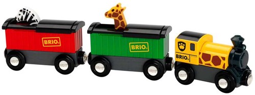 Brio Safari trein met safari dieren - kleurrijk houten speelgoed-2