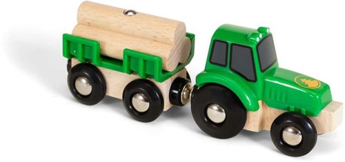 Brio Tractor met aanhanger - houten speelgoed tractor voor kinderen-3