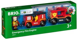 Brio Brandweer trein - speelgoed locomotief met licht en geluid - 33811