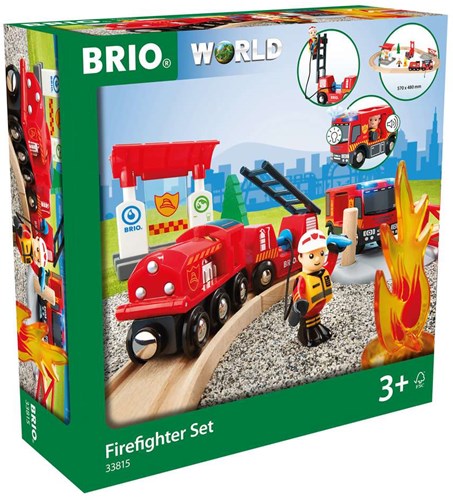 Brio treinset brandweer - Speelgoed treinset met brandweer thema