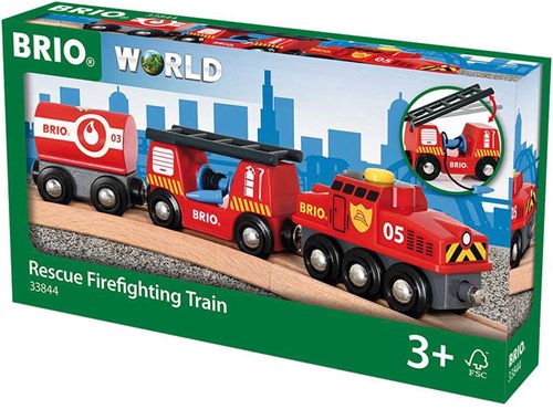 Brio brandweer trein speelgoed - Trein van de brandweer 33844