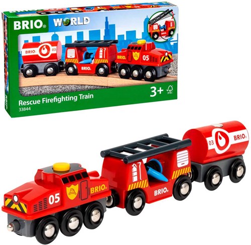 Brio brandweer trein speelgoed - Trein van de brandweer 33844-2