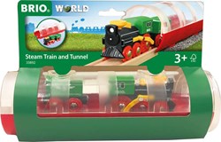 Brio stoomtrein speelgoedtrein met tunnel - houten treinset