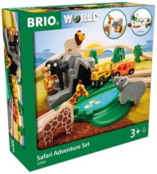 Brio Safari speelgoedtreinset - houten treinset met dieren