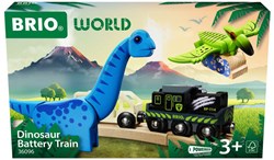 Brio Dinosaur Battery Train - Houten speelgoedtrein met dinosaurus thema