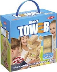 Houten XL Toren stapelspel - familiespel voor kinderen en volwassenen