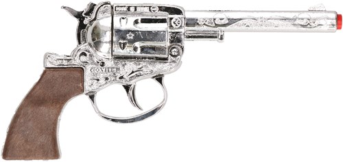 Klappertjespistool speelgoed revolver 100 schots metaal cowboy accessoire-3