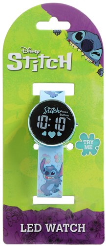 Accutime horloge Stitch LED rond met verwisselbare batterij-2