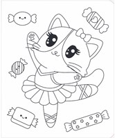 Image Books creatief doeboek Kawaii cuties 4-in-1 stickers kleuren-3
