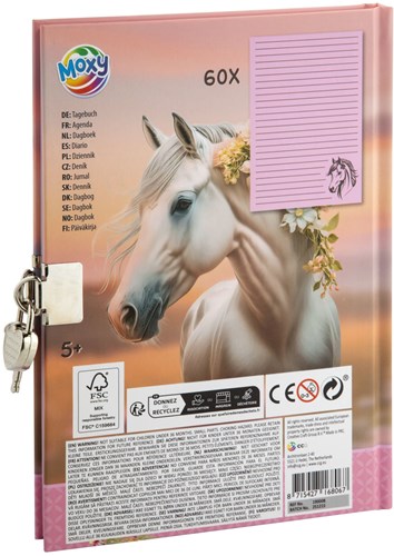 Dagboek met slot A5 Horse collection 60 pagina's voor kinderen-2