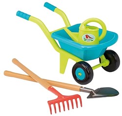 Ecoiffier Kruiwagen met Tuingereedschap, 4dlg.