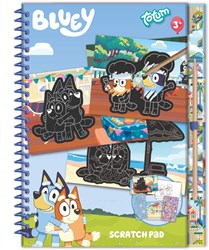 Totum Bluey creatief krasboek met stickers en kleurplaten - luxe doeboek